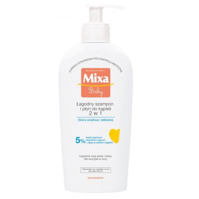 Mixa Baby łagodny szampon i płyn do kąpieli 2w1 250 ml