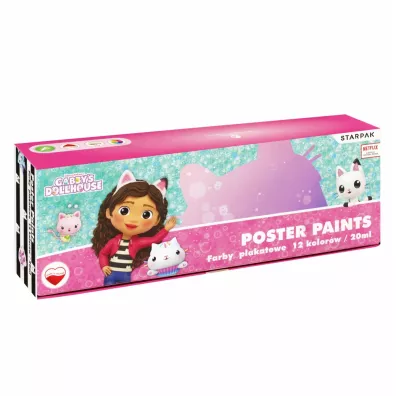 Starpak Farby plakatowe Koci Domek Gabi 12 x 20 ml