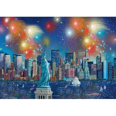 Puzzle 1000 el. Fajerwerki nad Statu� Wolno�ci Schmidt
