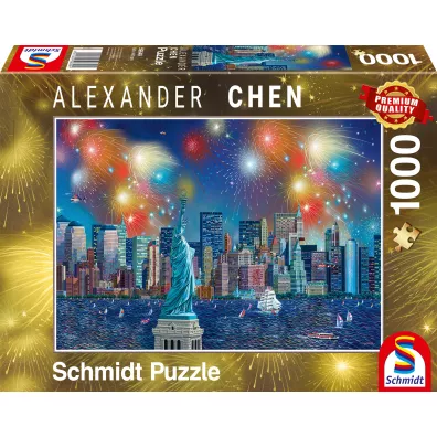 Puzzle 1000 el. Fajerwerki nad Statu� Wolno�ci Schmidt