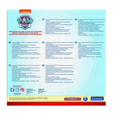 Budzik z projektorem Lexibook Psi Patrol RP500PA