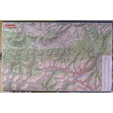 Tatrzaski Park Narodowy. Mapa cienna 1:30 000