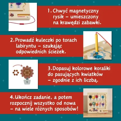 Labirynt magnetyczny Pracowita Pszcz�ka 36 m+ Top Bright
