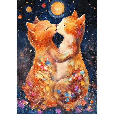 Puzzle 500 el. Poca�unek w �wietle ksi�yca Trefl