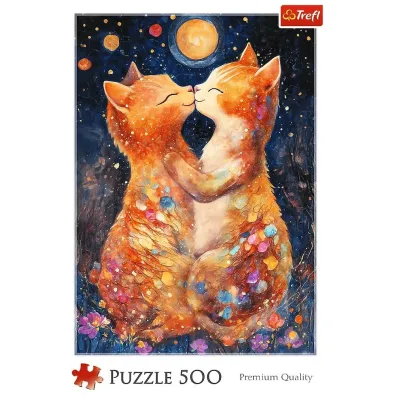 Puzzle 500 el. Poca�unek w �wietle ksi�yca Trefl