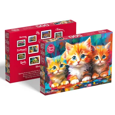 Puzzle 500 el. Three Little Hearts CherryPazzi