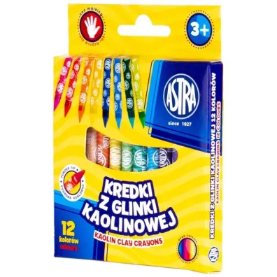 Astra Kredki z glinki kaolinowej 12 kolor�w