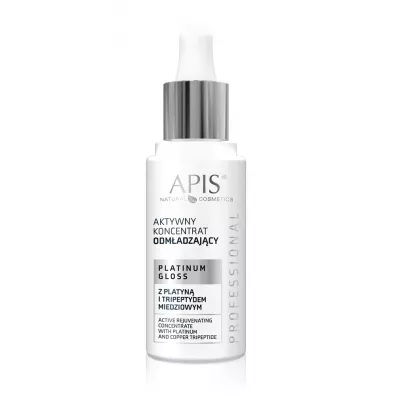 Apis Aktywny koncentrat odmadzajcy do twarzy z platyn i tripeptydem miedziowym Platinum Gloss 30 ml