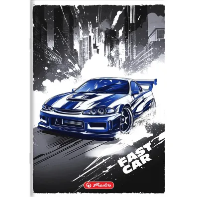 Herlitz Zeszyt A5 Crazy Fast Car dwie linie 16 kartek