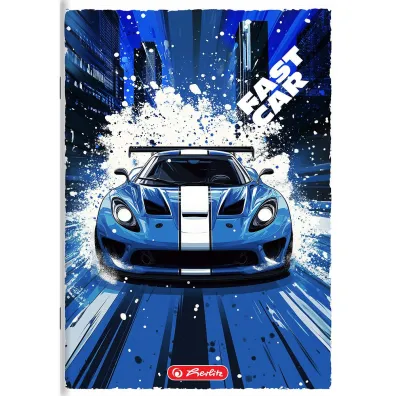 Herlitz Zeszyt A5 Crazy Fast Car dwie linie 16 kartek