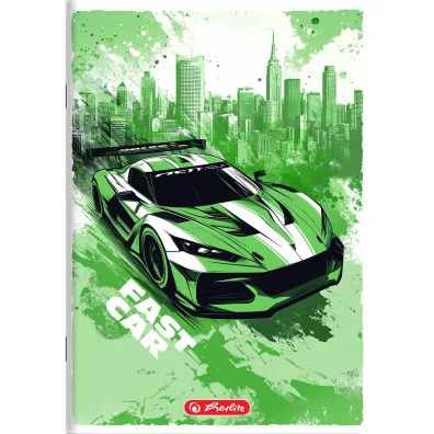 Herlitz Zeszyt A5 Crazy Fast Car dwie linie 16 kartek