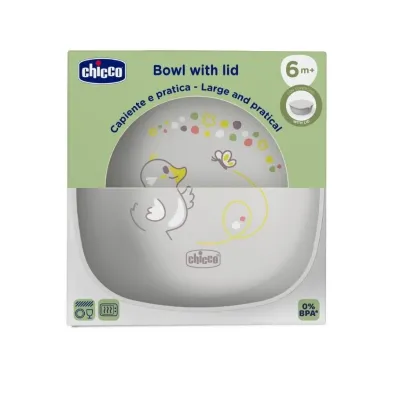 Chicco Miseczka z pokrywk szara 6m+