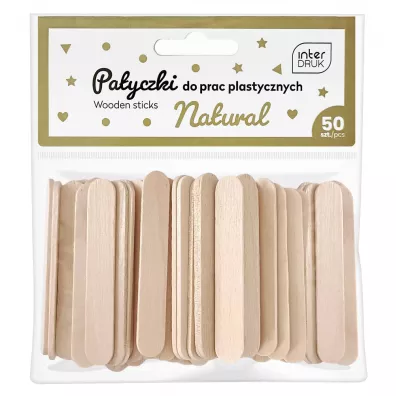 Interdruk Naturalne patyczki do prac plastyczny 65x10mm