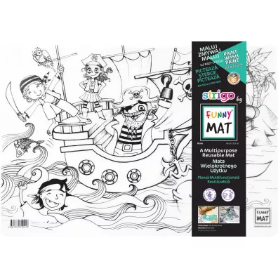 Funny Mat Transparent - Piraci. Mata do kolorowania wielokrotnego u�ytku Strigo