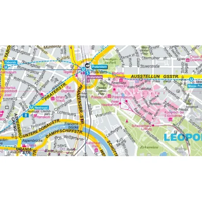 Vienna city street map 1:15 000 laminat 2025