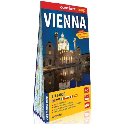 Vienna city street map 1:15 000 laminat 2025