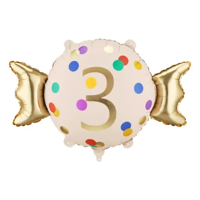 PartyDeco Balon foliowy Cukierek   3  , 61x37 cm, mix  1 op. / 1 szt.