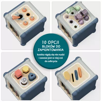 Kostka edukacyjna 10w1 Mistrz motoryki ma�ej - 12 m+ Top Bright
