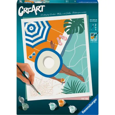 Malowanie po numerach CreArt - Relaks nad basenem Ravensburger