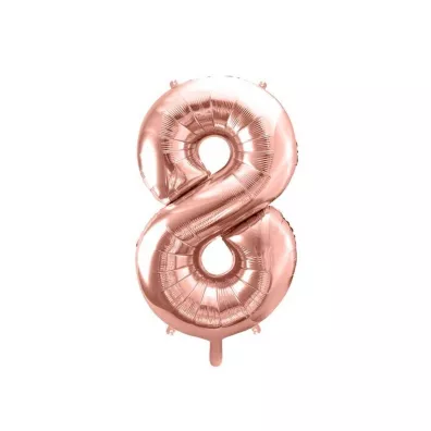 PartyDeco Balon foliowy 8 r�owe z�oto 86cm