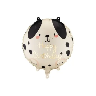 PartyDeco Balon foliowy pastylka Happy Birthday 35x35cm
