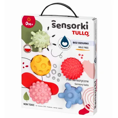 Sensorki Tullo Pi�ki sensoryczne 5 szt. bez dziurki pastelowe
