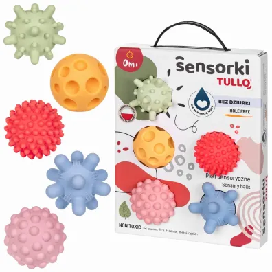 Sensorki Tullo Pi�ki sensoryczne 5 szt. bez dziurki pastelowe