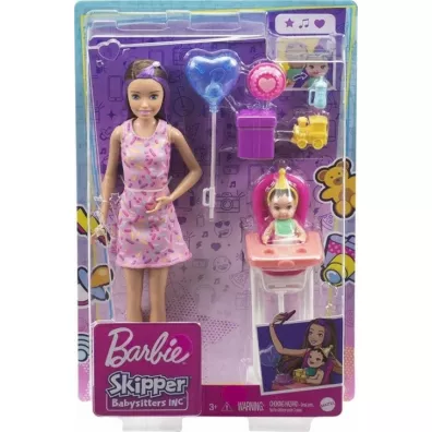 Barbie Opiekunka Zestaw + Lalki GRP40 Mattel