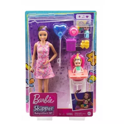 Barbie Opiekunka Zestaw + Lalki GRP40 Mattel