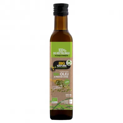 Big Nature Olej z pestek dyni t�oczony na zimno 500 ml Bio