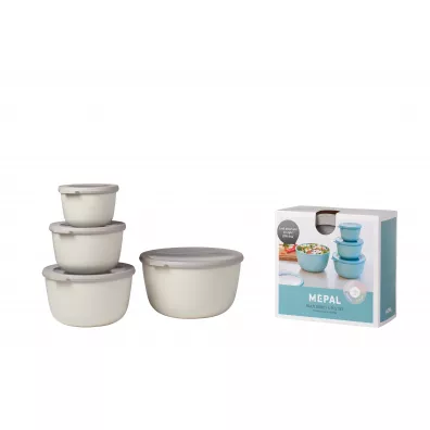 Mepal Zestaw 4 misek Cirqula okrga Nordic White 500 ml + 1 l + 2 l + 3 l