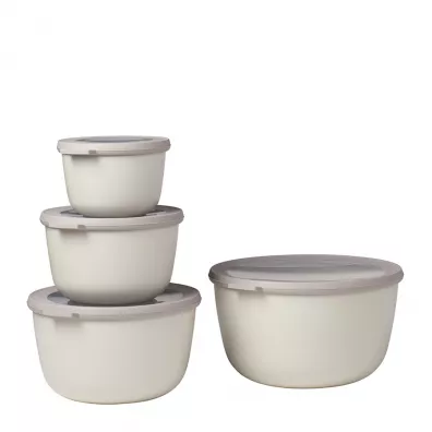 Mepal Zestaw 4 misek Cirqula okrga Nordic White 500 ml + 1 l + 2 l + 3 l
