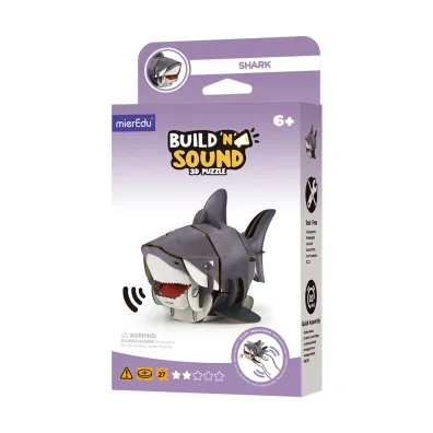 Puzzle 3D Buduj i s�uchaj Rekin mierEdu