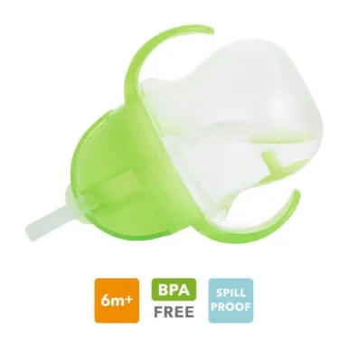 Kubek Munchkin niekapek ze s�omk� 207ml zielony