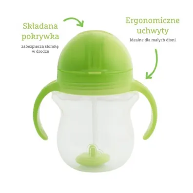 Kubek Munchkin niekapek ze s�omk� 207ml zielony