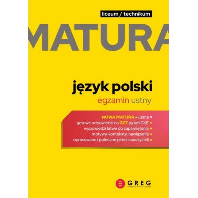Matura. Język polski. Egzamin ustny 2023