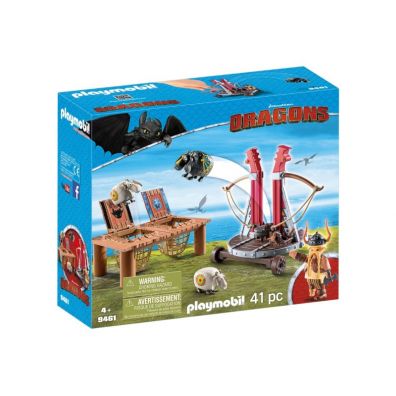 Zdjęcia - Klocki Playmobil Zestaw z figurkami Dragons 9461 Pyskacz Gbur z katapultą do owiec 