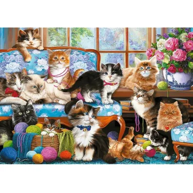 Puzzle 500 el. Kocia rodzina Trefl