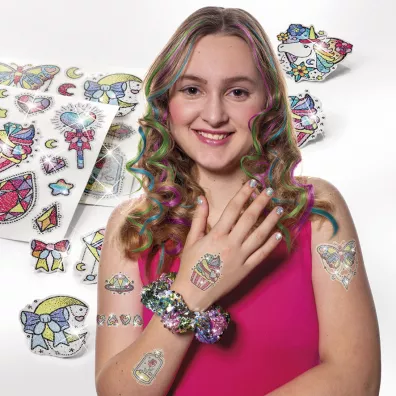 Zestaw beauty Bling Bling Nail&Hair z tatuaami Totum