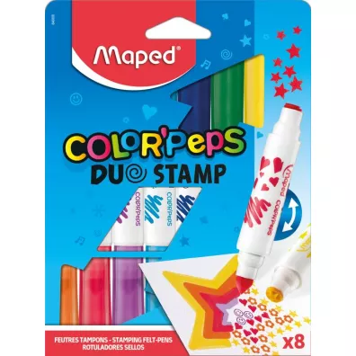 Maped Flamastry dwustronne z piecz�tkami 8 szt.