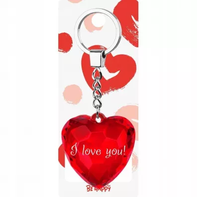 Be-Happy Gifts Brelok serce - I love you!
