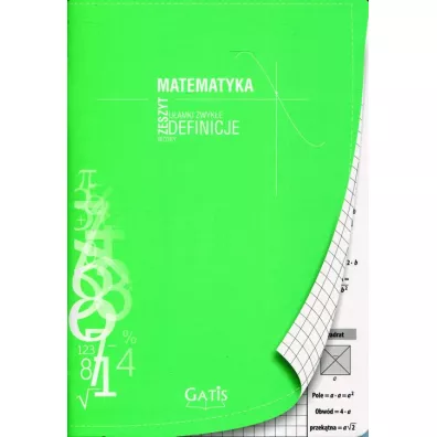 Gatis Zeszyt A5 matematyka z kompedium wiedzy na marginesach kratka 60 kartek