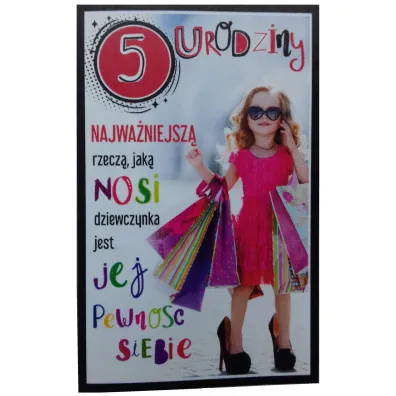 AbCard Kartka okoliczno�ciowa Urodziny 5 dziewczynka