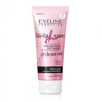 Eveline Cosmetics Insta Skin Care oczyszczajcy peeling-pasta do twarzy przeciw zaskrnikom 75 ml