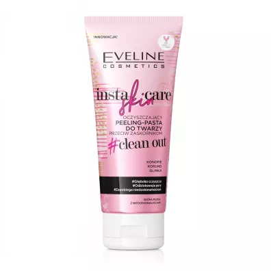 Eveline Cosmetics Insta Skin Care oczyszczaj�cy peeling-pasta do twarzy przeciw zask�rnikom 75 ml