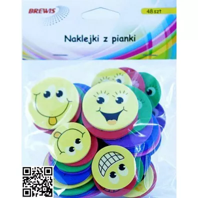 Brewis Naklejki z pianki u�miechy 54 szt.