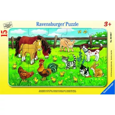 Puzzle 15 el. Zwierz�ta domowe Ravensburger