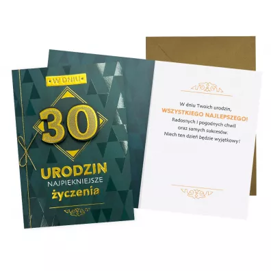 Kukartka KARNET URODZINY 30 B6 Z KOP KUKART DK-1119