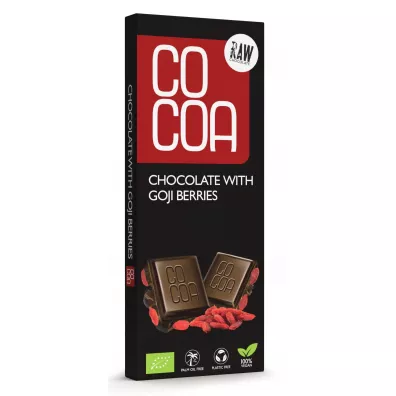 Cocoa Czekolada surowa z jagodami goji 40 g Bio