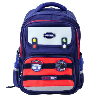 LeanToys Plecak szkolny Kosmos granatowo czerwony 20L